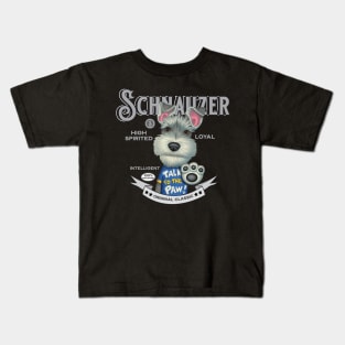 Schnauzer in Talk To The Paw Shirt Kids T-Shirt